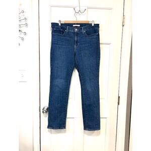 Levi's 314 Shaping Straight Jeans Womens 32x32 Blue Mid Rise Stretch Medium Wash